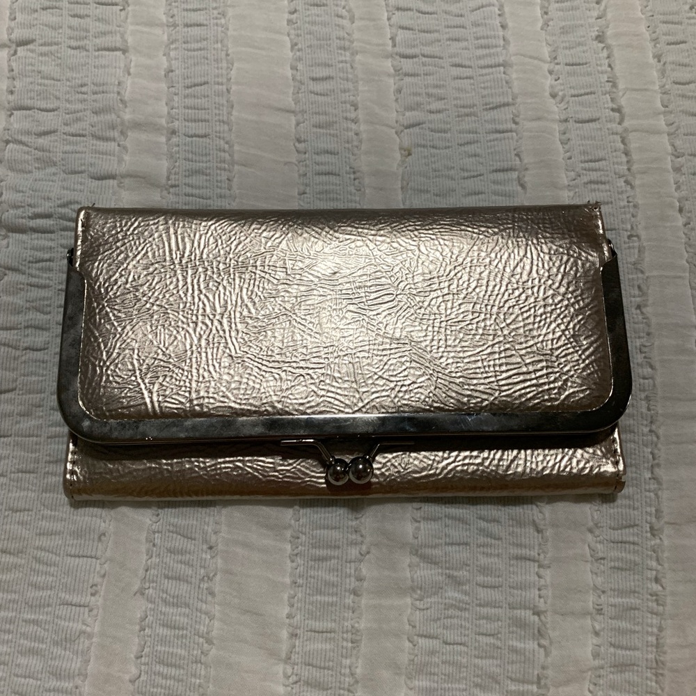 Shimmery Taupe Clutch